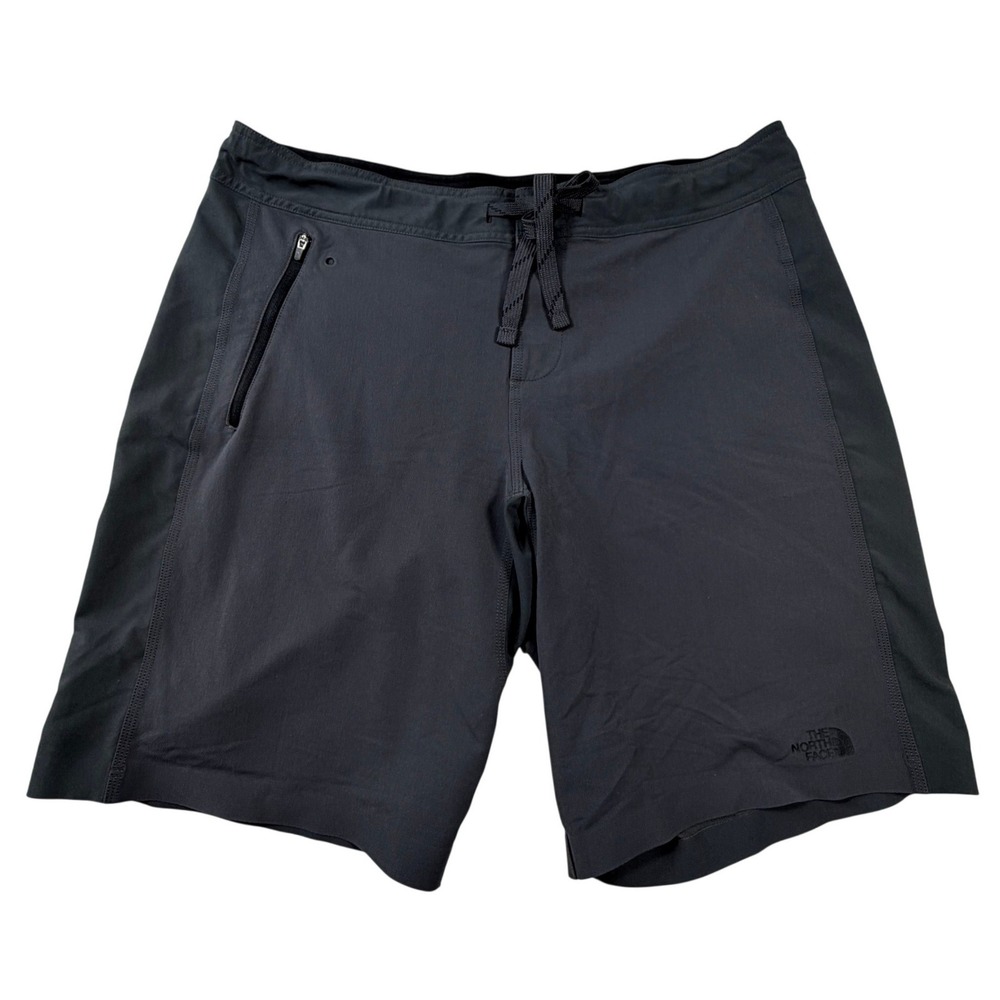 The North Face Mens Size 36 Board Shorts Charcoal Gray Drawstring Hiking Shorts